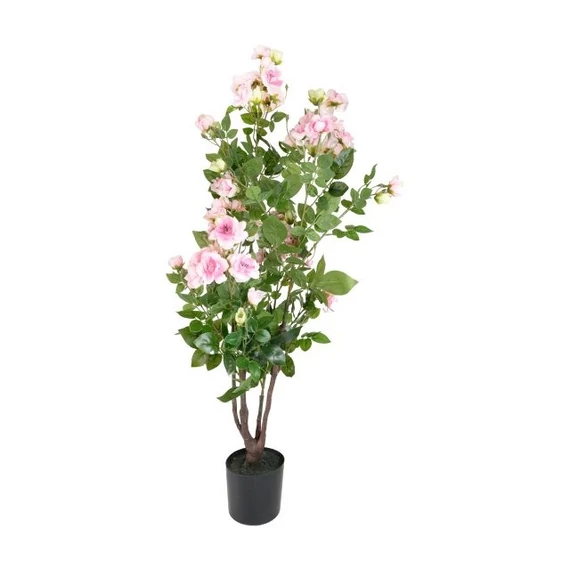Selyemvirág Rózsabokor cserepes 95 cm Rózsaszín