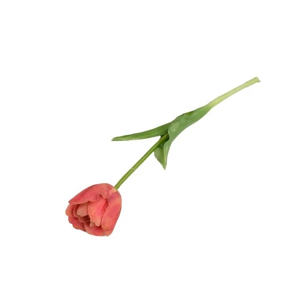 Cirmos selyemvirág tulipán, gumi szár, pink, 41 cm