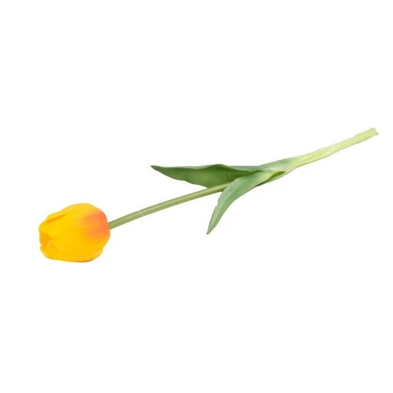 Selyemvirág tulipán szálas, gumi, 44 cm, sárga