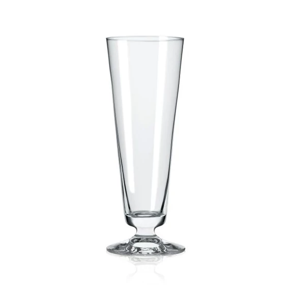 Üveg sörös pohár BEER átlátszó 420 ml, 7,4x17 cm 6 db
