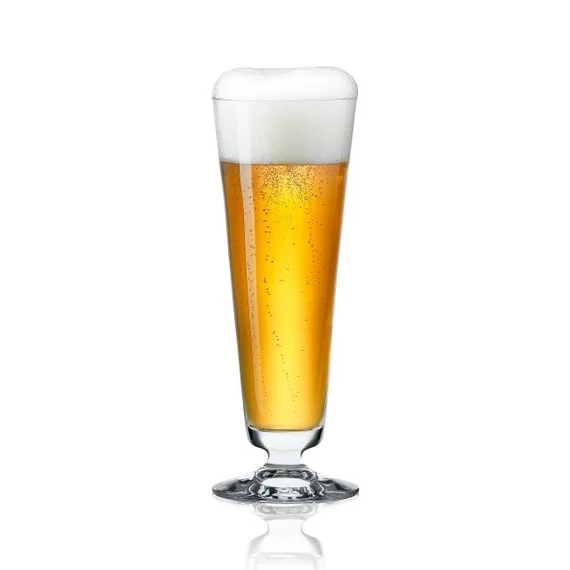 Sörös pohár BEER átlátszó, üveg, 420 ml, 8x21,2 cm, 6 db
