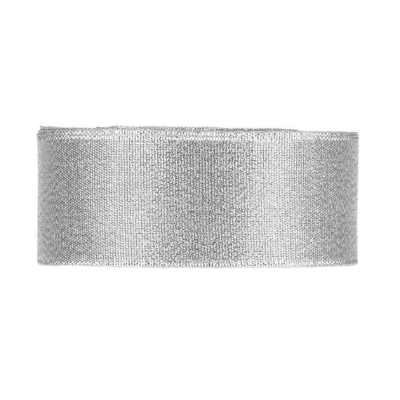 Szalag csillogós textil 40mmx112m ezüst 5 db