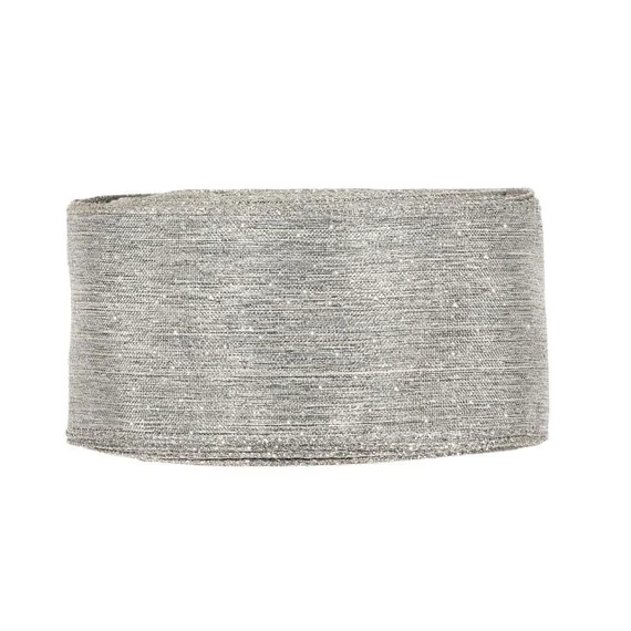 Csillogós textil szalag ezüst 63mmx50m