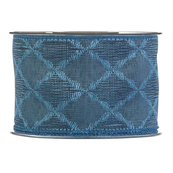 Mintás textil szalag kék 65mmx10m