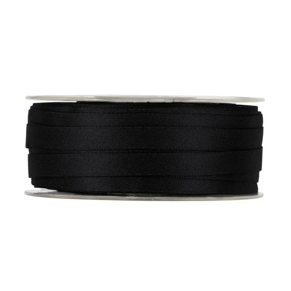 Dupla szatén matt szalag 10 mm x 35 m fekete