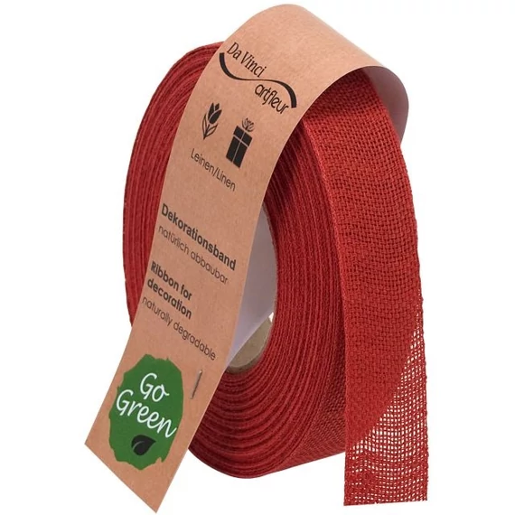 Textil szalag, 25 mm x 20 m, piros