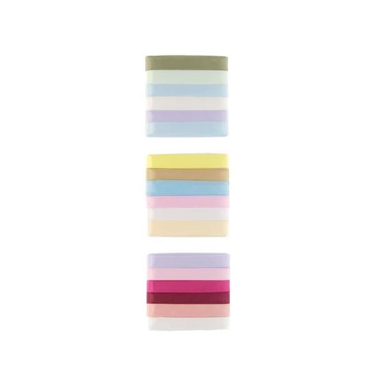 Textil szalag válogatás színes 1 cm x 1 m 3 féle 6 db