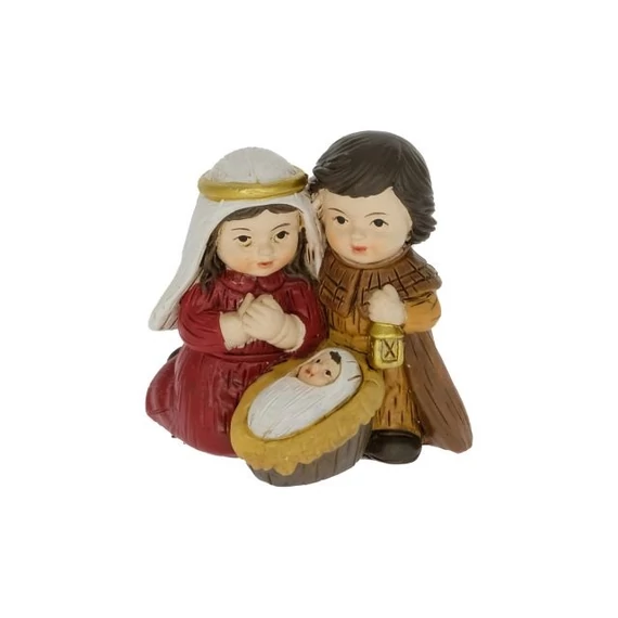 Szent család poly bordó-barna 6,2x4,7x6 cm