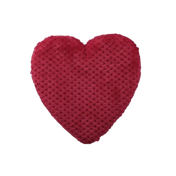 Szív, akasztós, textil, bordó, 25 cm