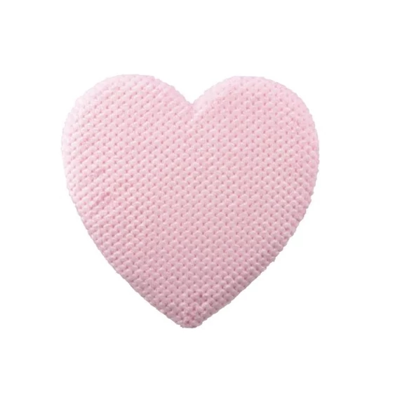 Akasztós szív, textil, 40 cm, rózsaszín