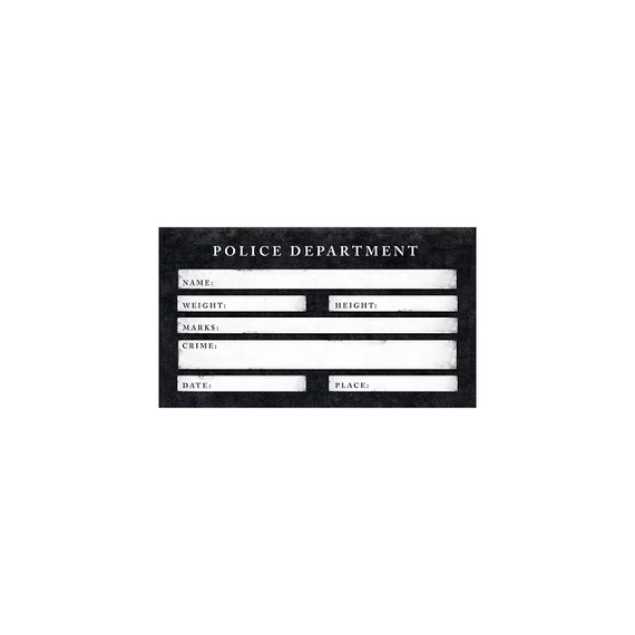 Police Department papírtábla, 32x18 cm