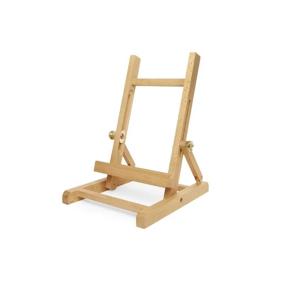 Festőállvány formájú fából készült tablettartó