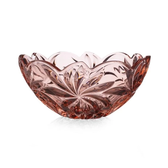 Üveg tál FLORA, 28 cm, rózsaszín