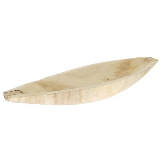 Tál, fa, 50x15x6 cm, natúr