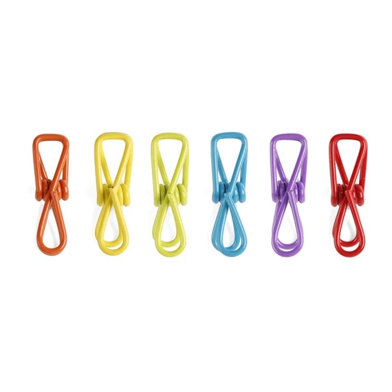 Multicolor drót tasakzáró csipesz 12 db