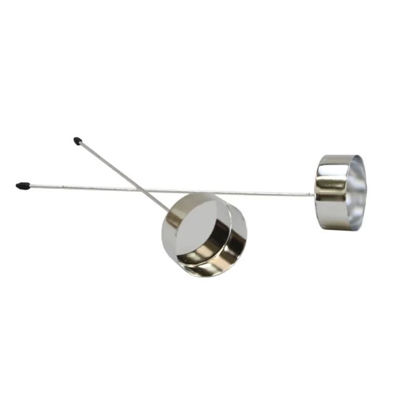 Betűzős teamécses tartó, fém, 42 mm + 20 cm, ezüst, 10 db