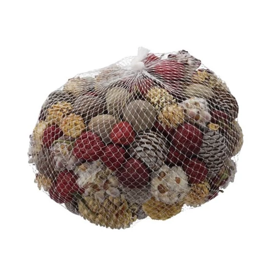 Szárított termés mix hálóban, 500 gr, színes