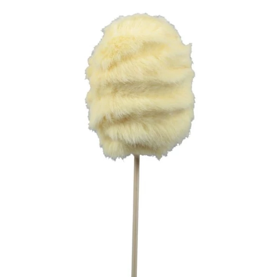 Plüss tojás, betűzős, textil, 7 cm, sárga, 6 db