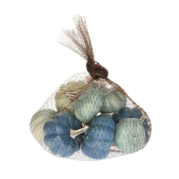 Műanyag tök, kék-zöld, 6 cm, 12 db