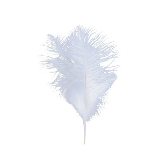 Betűzős toll, természetes, 50 cm, fehér, 4 db