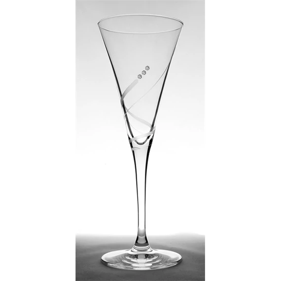Üveg pohár swarovski dísszel koktél 200ml 6 db