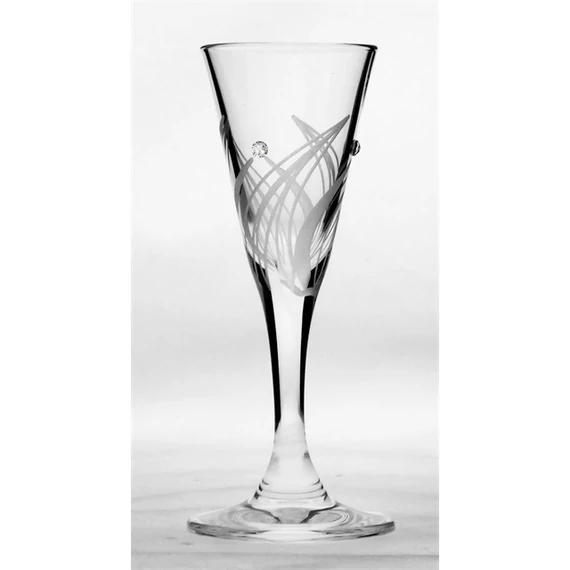 Üveg pohár swarovski dísszel pálinka 25ml 6 db