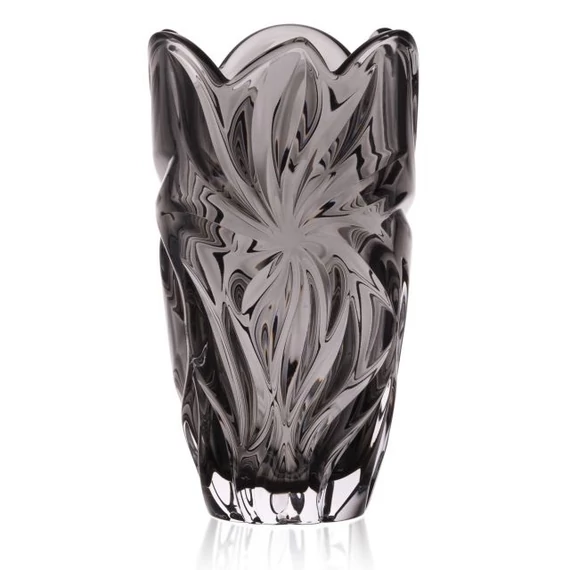 Váza FLORA üveg 28x15 cm szürke