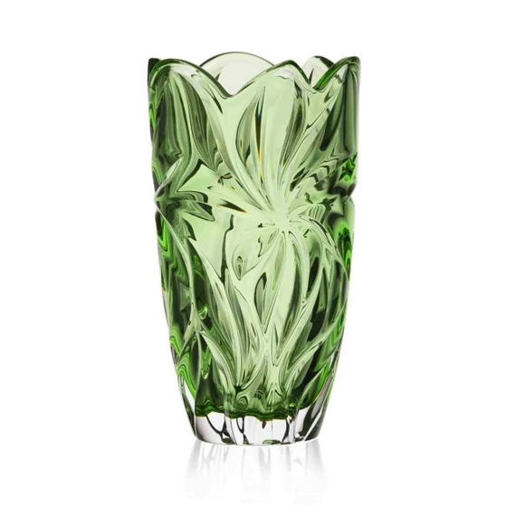 Váza FLORA üveg 28x15 cm zöld