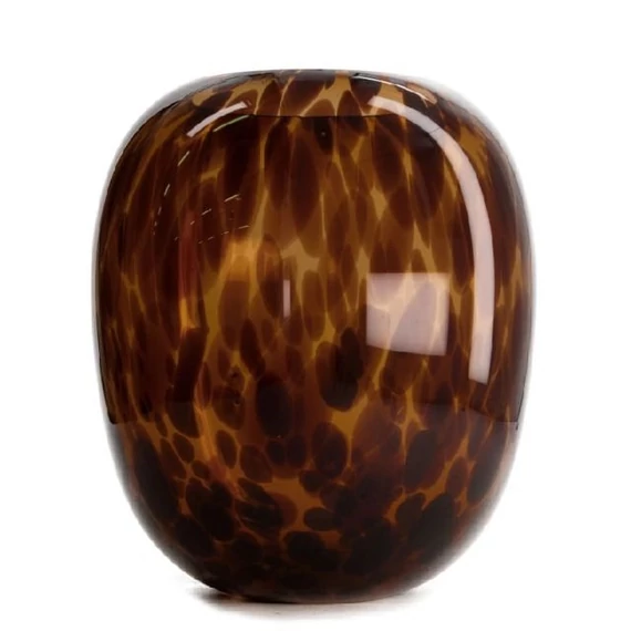 Váza mintás üveg 26 cm barna 