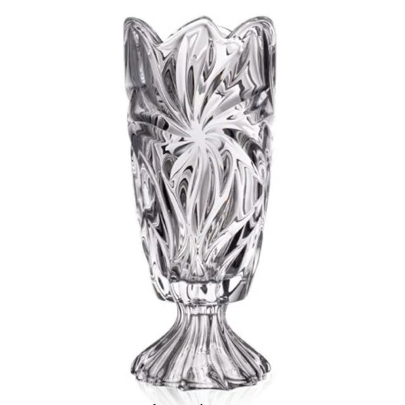 Váza talpas FLORA üveg 36,5x15 cm átlátszó