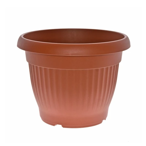 Campana bordázott kerek műanyag virágcserép terrakotta 50×31×38 cm