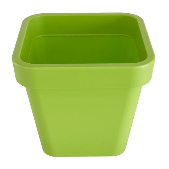 Virágcserép műanyag szögletes dupla falú lime 35×24×31 cm