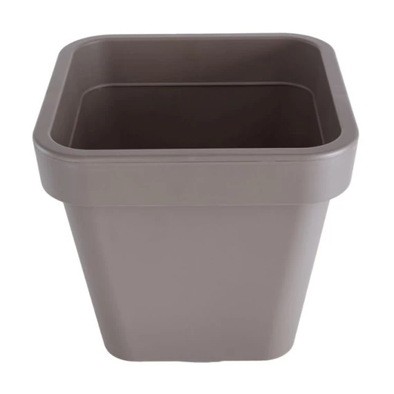 Virágcserép műanyag szögletes dupla falú taupe 35×24×31 cm