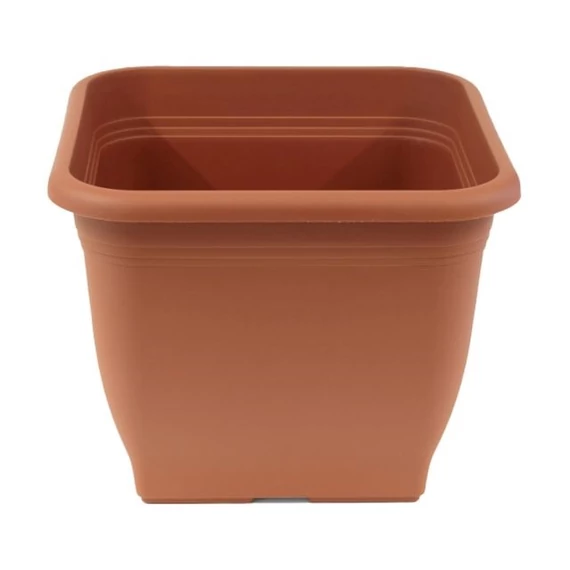 Szögletes műanyag virágcserép terrakotta 40×26×31 cm