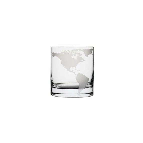 Whisky üvegpohár Swarovski kristállyal, 300 ml, átlátszó, 8,8x8 cm, 4 db
