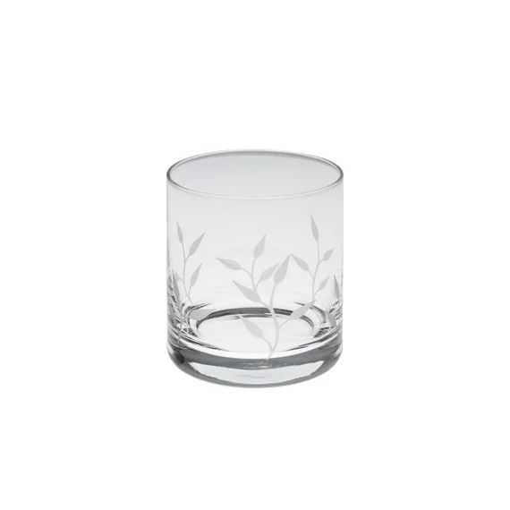 Whisky üvegpohár Swarovski kristállyal, 300 ml, átlátszó, 8,8x8 cm, 6 db