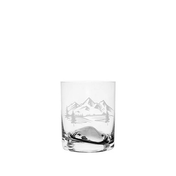Whisky üvegpohár Swarovski kristállyal, 300 ml, átlátszó, 9,8x8,1 cm, 4 db