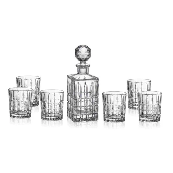 Whisky szett Diplomat üveg átlátszó 750 ml + 320 ml 27 cm 7 db