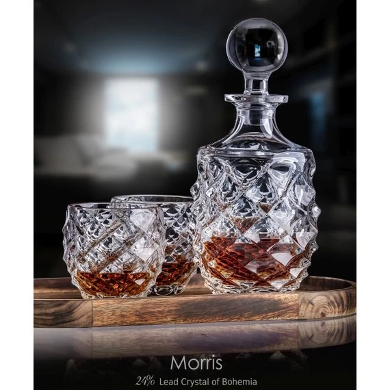 Whisky szett MORRIS üveg 25 cm átlátszó 7 db