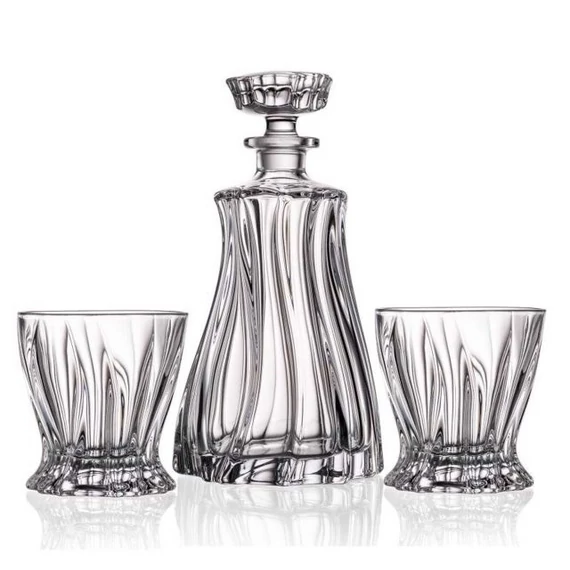 PLANTICA whisky szett átlátszó üveg, 750 ml, 320 ml, 25 cm, 3 db