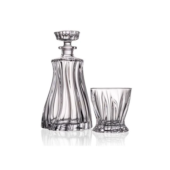 PLANTICA whisky szett átlátszó üveg, 750 ml, 320 ml, 25 cm, 7 db