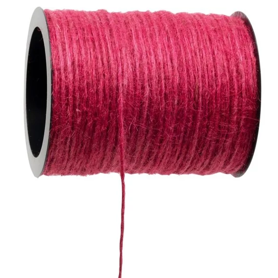 Juta zsinór, 2 mm x 50 m, pink
