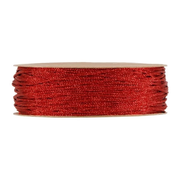 Zsinór textil 1 mm x 30 m piros