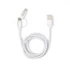 Kép 1/2 - Fehér fonott lightning és USB-C kábel, 2 in 1
