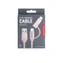 Kép 2/3 - Rose gold fonott lightning és USB-C kábel, 2 in 1