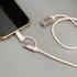 Kép 3/3 - Rose gold fonott lightning és USB-C kábel, 2 in 1