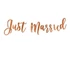 Kép 1/2 - Girland felirattal "Just Married" papír 20x77cm rosegold