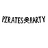 Kép 1/3 - Girland felirattal "Pirates Party" papír 14x100cm fekete