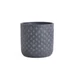 Kép 4/4 - Kaspó rombusz mintával cement átm. 18-15-12- cm szürke 3 db