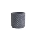 Kép 3/4 - Kaspó rombusz mintával cement átm. 18-15-12- cm szürke 3 db